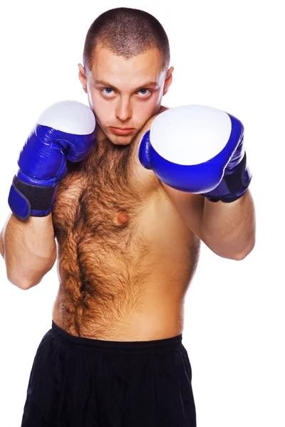 形象的构成的英俊拳击手 — 图库照片