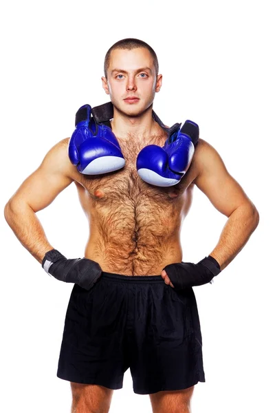 Image of handsome boxer posing — Stock Photo, Image