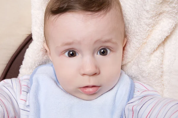 Porträtt av lilla barnets ansikte — Stockfoto