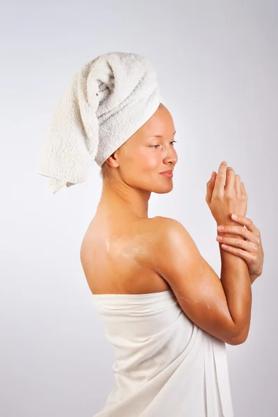 Image of woman in bath — Stock Photo, Image