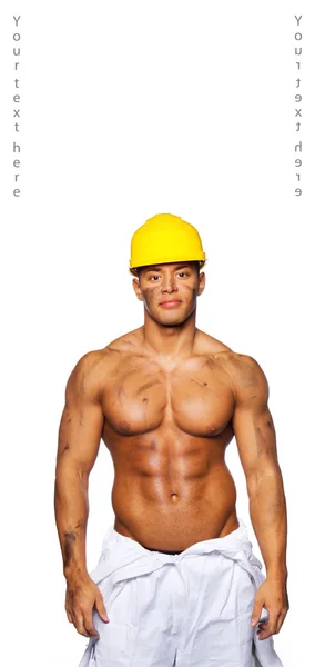 Bilden av sexiga builder — Stockfoto