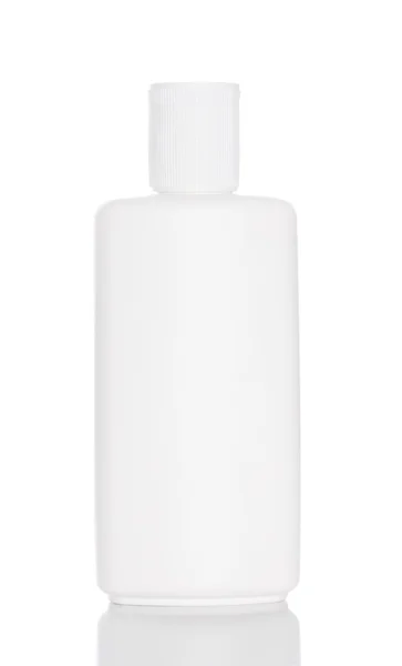 白に隔離された白いペットボトル — ストック写真