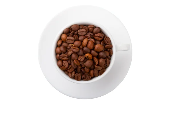 Fincan ve kızarmış tane kahve — Stok fotoğraf