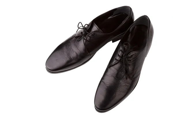 Zapatillas de hombre de cuero negro —  Fotos de Stock