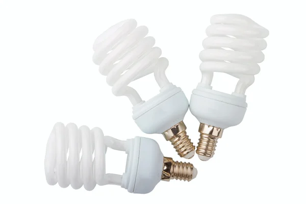 Risparmio energetico fino lampade — Foto Stock