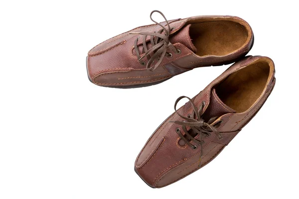 Brown leather man's shoes — Stock Photo, Image