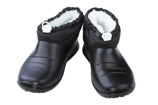 stock image Black rubber female shoes