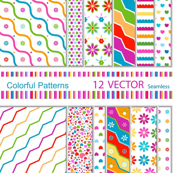 stock vector 12 vector patterns