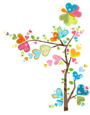 Love tree clipart