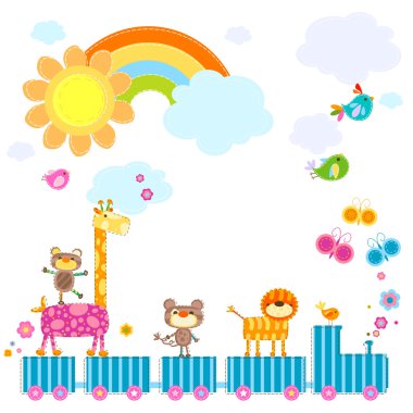 Zoo train clipart