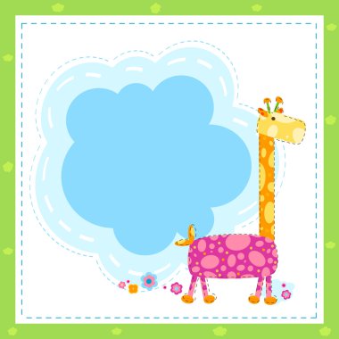 Girafee card clipart