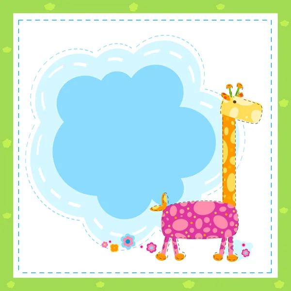 Giraffenkarte — Stockvektor