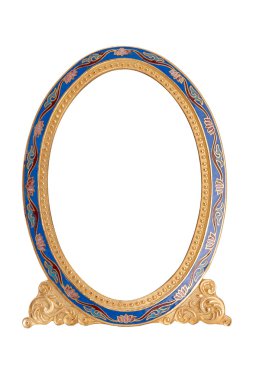 Beyaz arka plan ile antika süslü çerçeve.