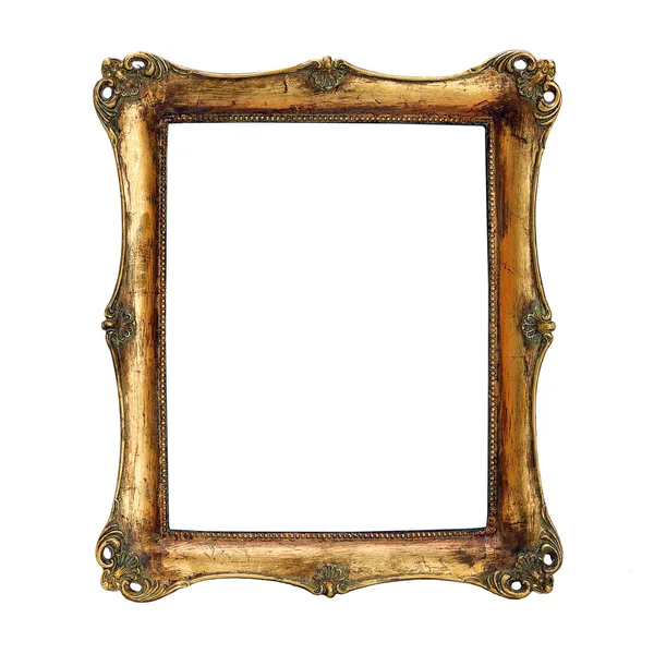 Antique frame with woman's portrait . Isolated image. — Stock Photo, Image