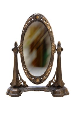 Oval antique frame. Isolated image. clipart