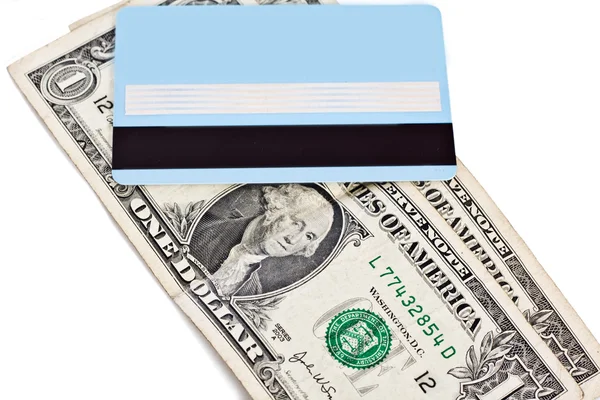 Bank credit card and dollars — Stock Photo, Image