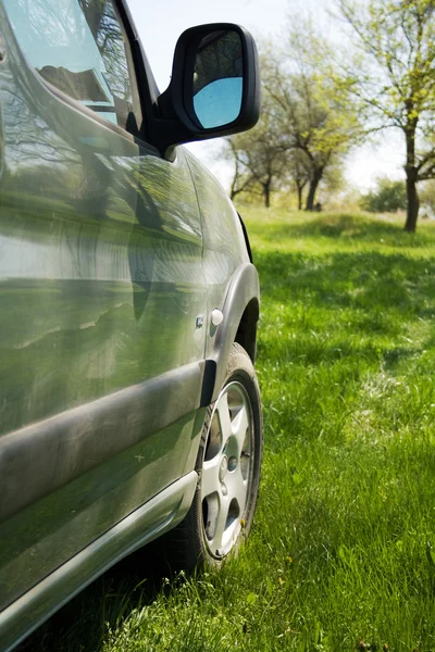 stock image Departure for the family car on the nature