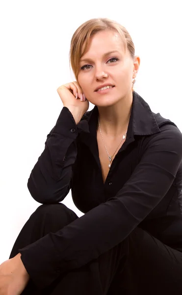 Portrait of a woman smiling — Stock Photo, Image