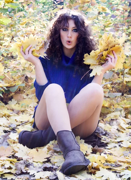 Femme d'automne — Photo