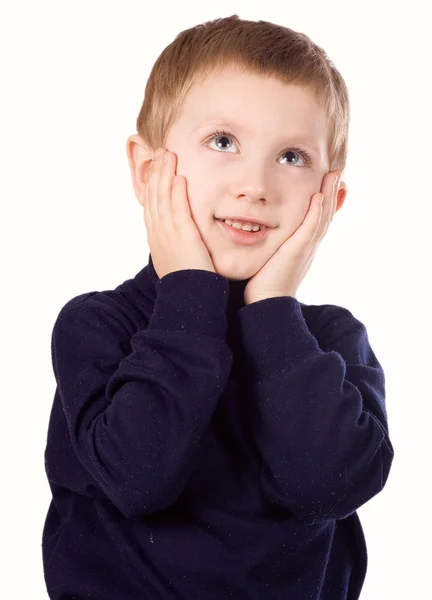 Kid funny face isolated — Stock Photo, Image