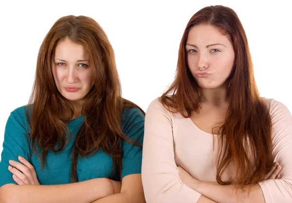 Two girls in quarrel — Stock Photo, Image