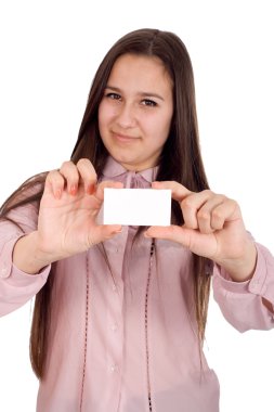 Girl with sign