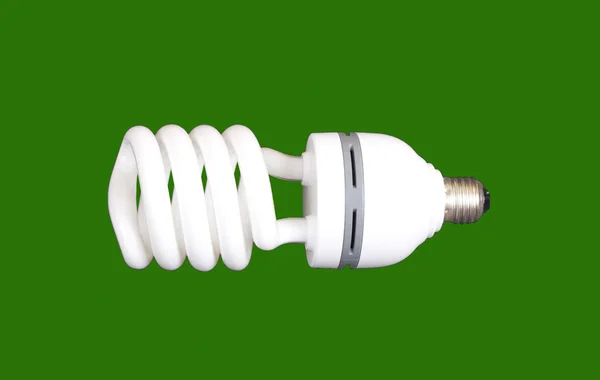 stock image Energy-saving lamp isolated on black bac