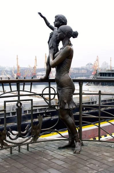 Sculpture de la femme d'un marin — Photo