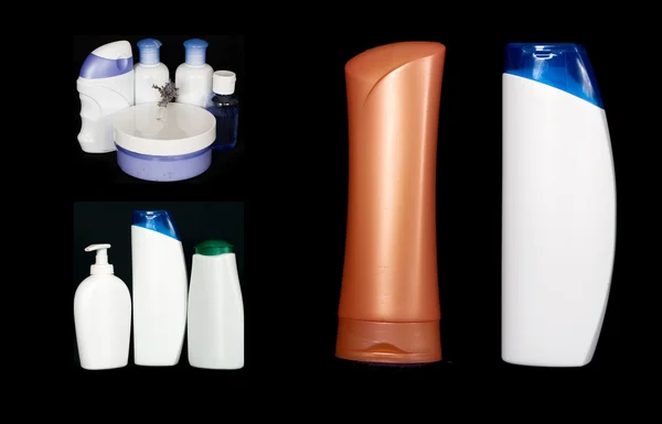 Bottiglie di prodotti di salute e bellezza — Foto Stock