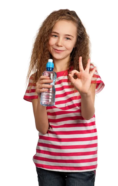 Chica con agua —  Fotos de Stock