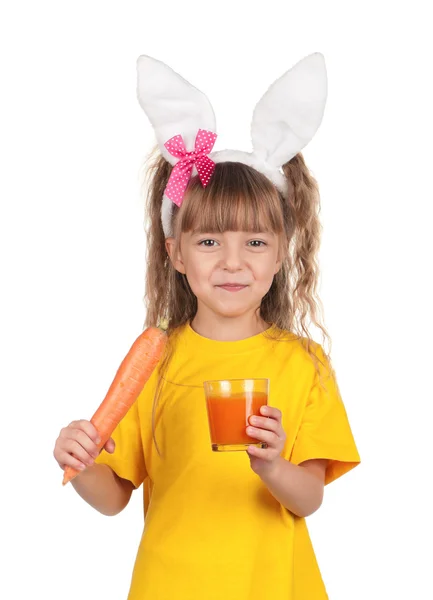 Little girl with bunny ears — Stock Photo, Image