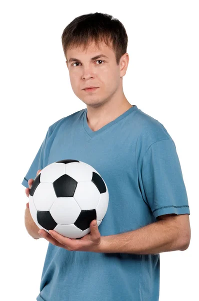 Człowiek z klasycznym piłka — Zdjęcie stockowe