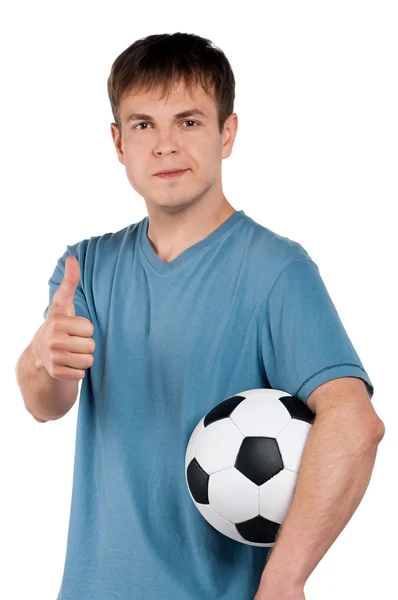 Mannen med klassiska fotboll — Stockfoto