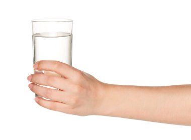 Hand with glass of water clipart