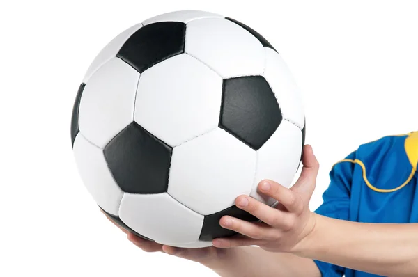 Ukrayna Millî Futbol üniforma içindeki çocuk — Stok fotoğraf