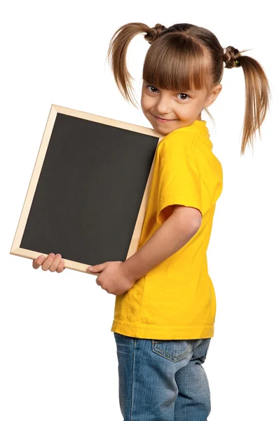 黒板を持つ少女 — ストック写真