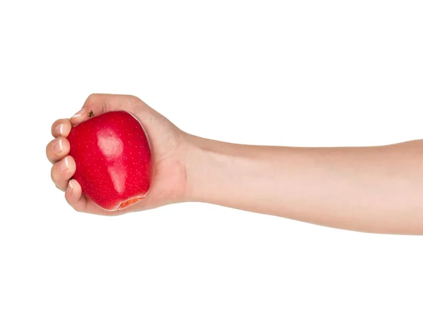 Hand mit Apfel — Stockfoto