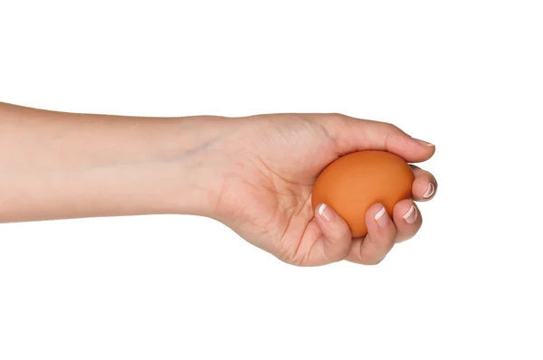 Mano con uovo — Foto Stock
