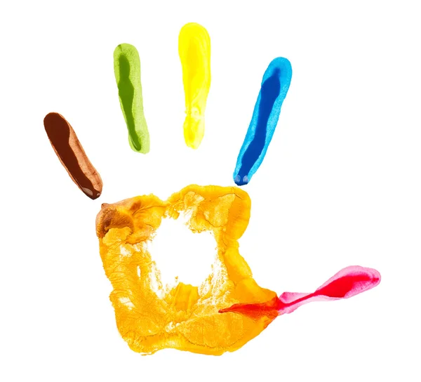 Mão colorida — Fotografia de Stock