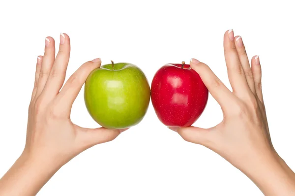 Χέρι με μήλο — Φωτογραφία Αρχείου