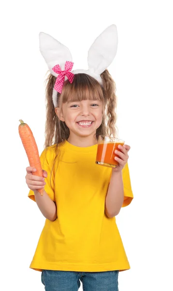 Dziewczynka z uszy królika — Zdjęcie stockowe