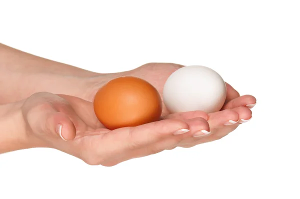 Ręka z jajkiem — Zdjęcie stockowe