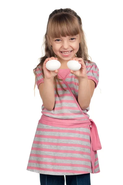 Κορίτσι με αυγά — Φωτογραφία Αρχείου