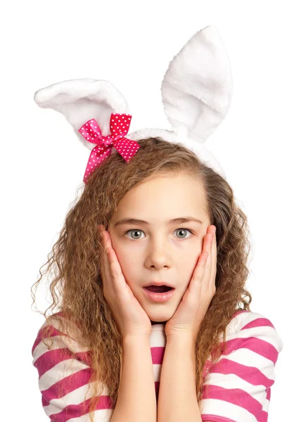 Дівчина з вухами кролика — стокове фото