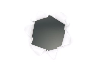 Hole in paper clipart