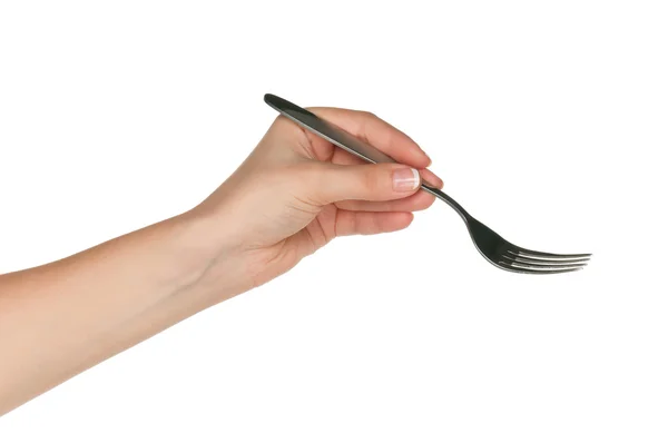 Mano con tenedor — Foto de Stock