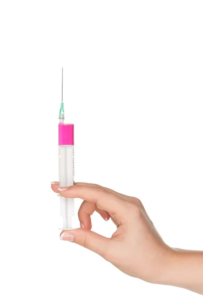 Hand with syringe — Stock Photo, Image