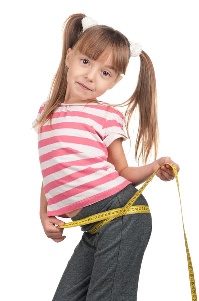 Κοριτσάκι με μέτρο — Φωτογραφία Αρχείου