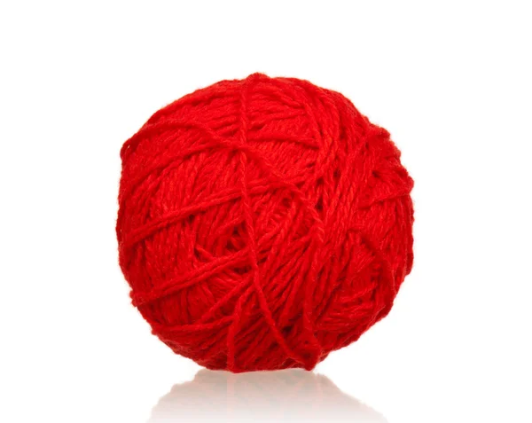 红色毛线球 — 图库照片