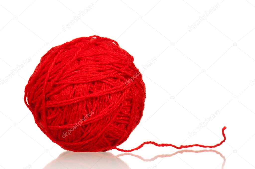Red ball of yarn